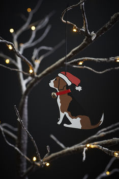 Beagle Dog Christmas Tree Decoration, 3 of 4