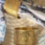 Set Of Six Table Napkin Rings Silver, Antique Gold, thumbnail 10 of 11