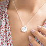 Esme 18th Birthday Disc And Birthstone Personalised Name Necklace, thumbnail 1 of 12