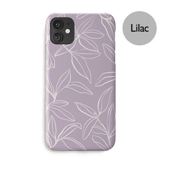Line Art Botanical Leaves Phone Case, More Colours, 4 of 5