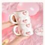 Monaco White Baby Pink Ombré Marshmallow Love Hearts Gift Mug, thumbnail 5 of 5