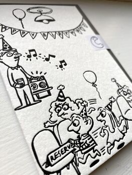 Musical Chairs Letterpress Birthday Card, 2 of 3