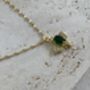18 K Gold Plated Elephant Pendant Necklace Emerald, thumbnail 4 of 12