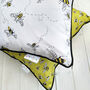 Buzzy Bees Organic Cotton Cushion, thumbnail 5 of 7