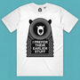 Festival Muso Bear Organic Cotton Men's T Shirt, thumbnail 8 of 12