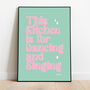 This Kitchen Is For Singing And Dancing Print Three Colour Options, thumbnail 3 of 12