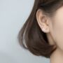 Sterling Silver Hooked Ear Jacket Stud Earrings, thumbnail 2 of 5