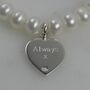 Pearl Bracelet For Mum With Personalised Heart, thumbnail 2 of 5