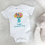 Happy Mother's Day Bouquet Of Flowers Babygrow, thumbnail 1 of 3