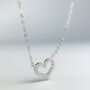 Sterling Silver Crystal Heart Pendant Necklace, thumbnail 1 of 5