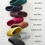 Fair Trade Unisex Eco Felt Mule Slippers Suede Sole, thumbnail 11 of 12
