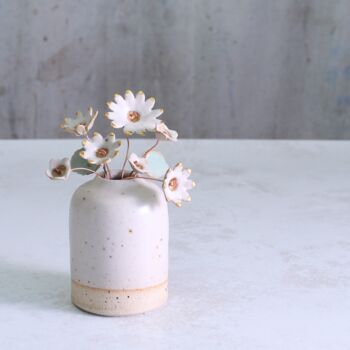 White And Gold Ceramic Flower Bouquet Small, 2 of 11
