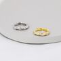 Marquise Cz Huggie Hoop In Sterling Silver, thumbnail 4 of 11