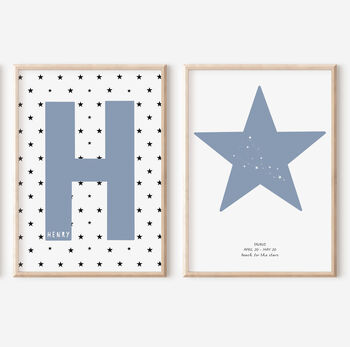 Personalised Star Sign Nursery Print, 6 of 8