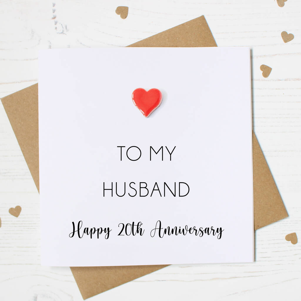 20th China Anniversary Card For Husband Or Wife, 1 of 5
