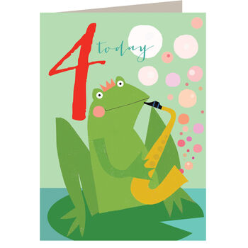 Frog 4th Birthday Card, 2 of 4