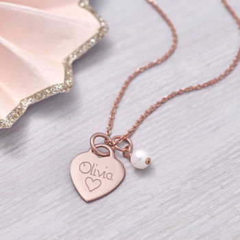 Personalised 18ct Gold Plated Silver Heart Necklace, 2 of 8