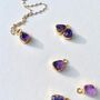 Carved Amethyst Vintage Chain Necklace, thumbnail 4 of 7