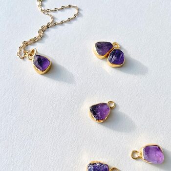 Carved Amethyst Vintage Chain Necklace, 4 of 7