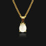 Natural Moonstone Pendant Necklace, 24k Plated, thumbnail 2 of 7