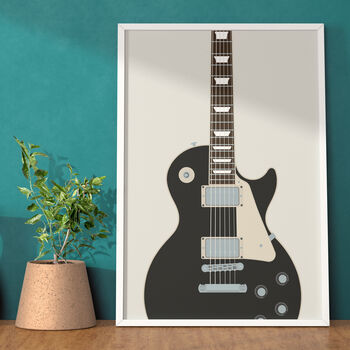 Les Paul Guitar Print | Gibson Guitar Poster, 9 of 9
