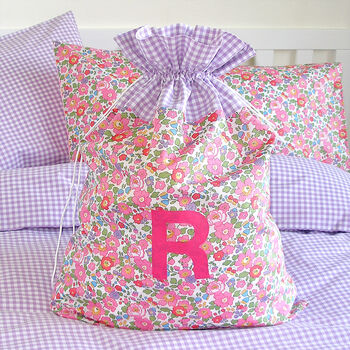 Liberty And Gingham Bed Linen, 3 of 5