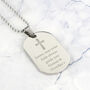 Personalised Cross Dog Tag Necklace, thumbnail 1 of 7