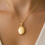 Personalised Solid 9ct Yellow Gold Plain Oval Locket, thumbnail 3 of 9
