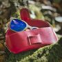Handcrafted Leather Glasses Case Red, thumbnail 2 of 9