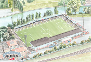 Shrewsbury Town Fc Gay Meadow Stadium Art Print, 2 of 3