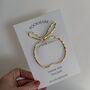 Apple Wire Bookmark With Personalised Card Hammered Effect, thumbnail 3 of 4