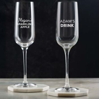 Personalised Engraved Flute, Custom Cocktail Glass Gift For Friends, 6 of 10