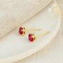 9ct Gold July Birthstone Stud Earrings – 4mm, thumbnail 3 of 5