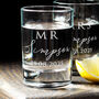 Pair Of Married Names Wedding Keepsake Shot Glasses, thumbnail 2 of 5