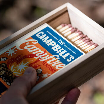 Personalised Wooden Family Camping Matches, 3 of 7