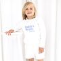 Daddy's Bestie Father's Day Bow Embroidered Sweatshirt Jumper, thumbnail 2 of 6