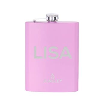 Personalised Stainless Steel 8oz Hip Flask, 2 of 4