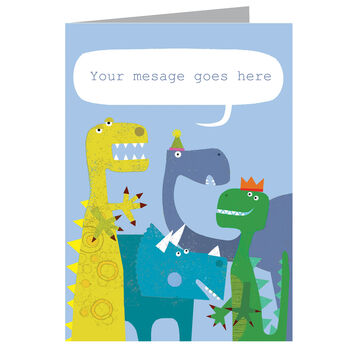 Personalised Dinosaurs Greetings Card, 3 of 4