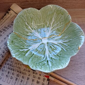 Vintage Cabbage Shaped Kintsugi Bowl, 3 of 4