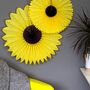 Sunflower Honeycomb Paper Fan Decorations Two Sizes, thumbnail 3 of 5