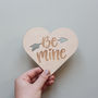 Wooden 'Be Mine' Valentine's Day Card, thumbnail 1 of 4