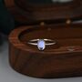 Moonstone Oval Ring In Sterling Silver, thumbnail 6 of 11