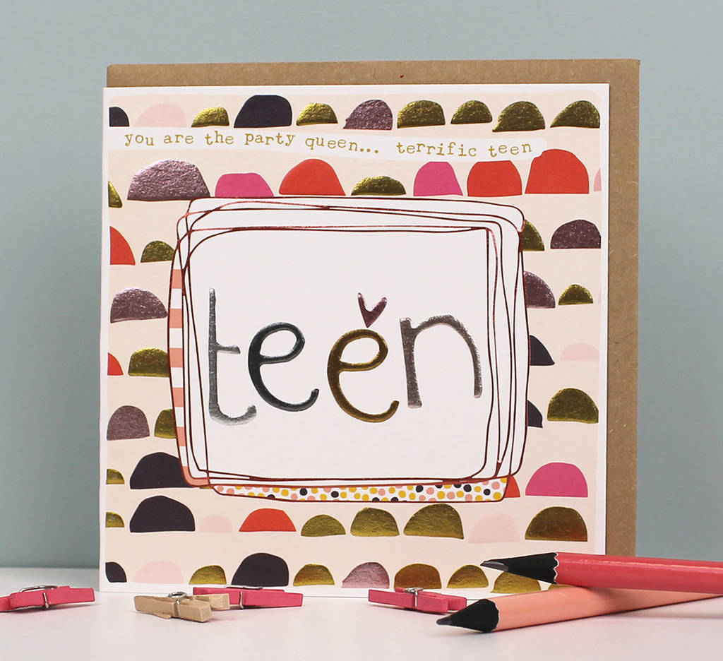 Teenager Birthday Card Boy Or Girl By Molly Mae | notonthehighstreet.com