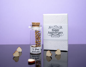 5th Wood Anniversary Personalised Tiny Wooden Keepsake Gift, 4 of 4