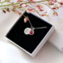 Compass And Birthstone Necklace, Personalised Travel Birthday Gift Idea, thumbnail 1 of 10
