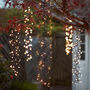 Six Warm White Cascading Outdoor Cluster Lights, thumbnail 1 of 2