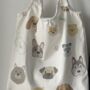 Dog Breeds Large White Canvas Tote Bag, thumbnail 1 of 6