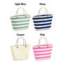 Personalised Embroidery Stripy Beach Bag With Initials, thumbnail 5 of 5
