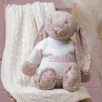 Personalised Jellycat Large Beige Blossom Soft Toy, 2 of 5