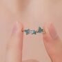 Sterling Silver Enamel Ivy Leaf Motif Ring, thumbnail 1 of 12